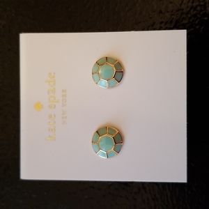 Kate Spade, Teal stud earings, never worn!